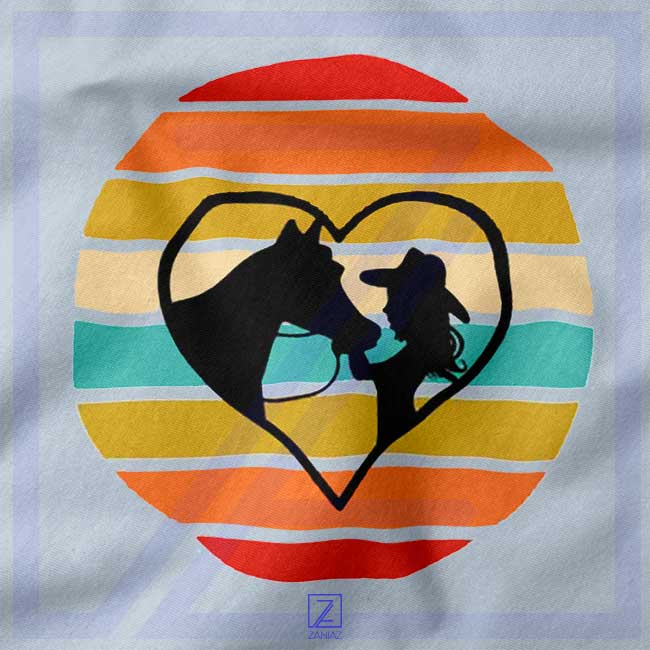 Girl With a Horse closeup Sweatshirt - Buy Retro Rainbow