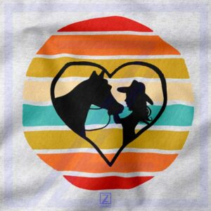 Girl With a Horse closeup Tank Top - Buy Retro Rainbow