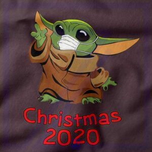 Grogu Mask Quarantine closeup Sweatshirt - Buy Covid Christmas Merch