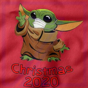 Grogu Mask Quarantine closeup Tshirt - Covid Christmas 2020 Merch