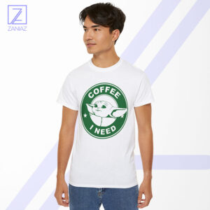 Grogu Need Coffee Tshirt - Buy Disney Plus