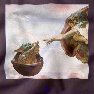 Grogu Renaissance closeup Tshirt - Buy Michelangelo Art
