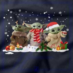 Grogu Snow Christmas closeup Hoodie - Buy Star Wars
