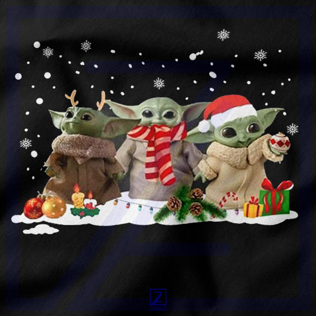 Grogu Snow Christmas closeup Sweatshirt - Buy Star Wars