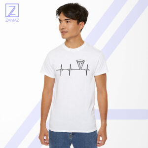 Heartbeat Pizza Tshirt - Best Italian Cuisine