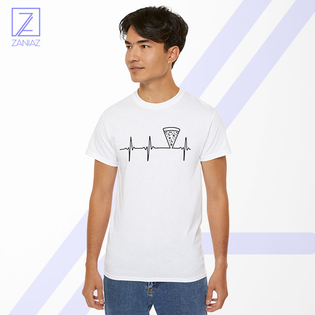 Heartbeat Pizza Tshirt - Best Italian Cuisine