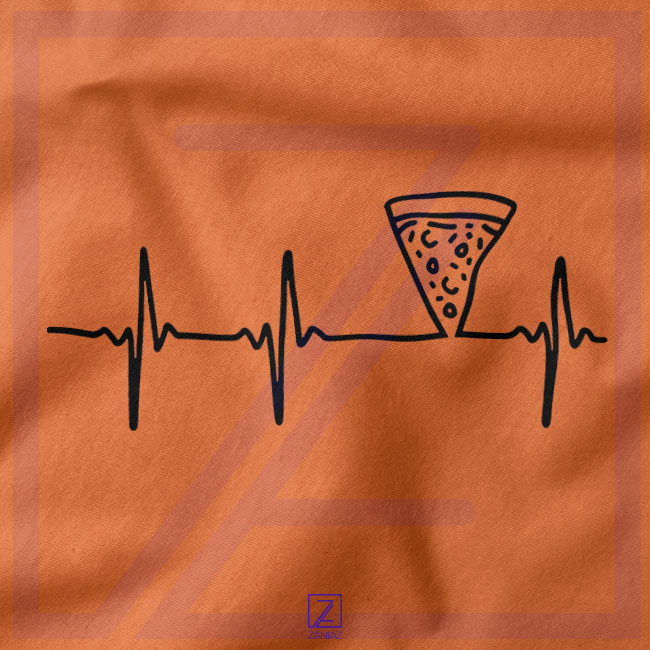 Heartbeat Pizza closeup Tshirt - Best Italian Cuisine