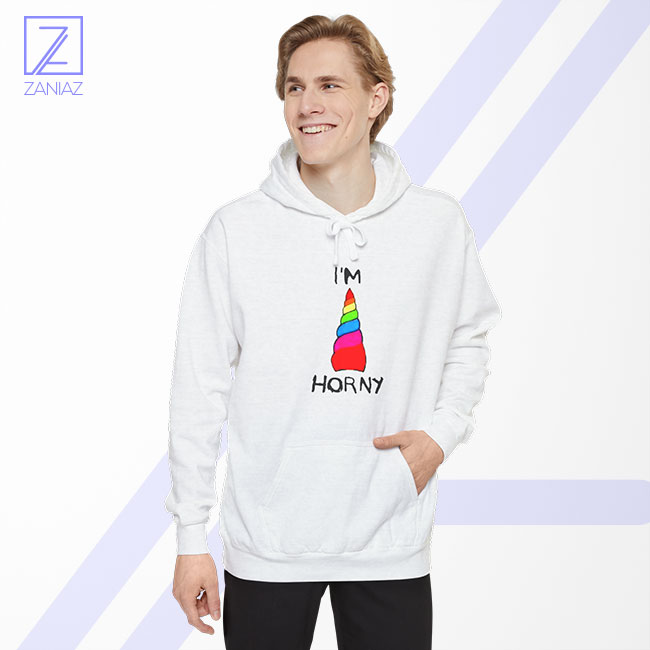 I am Horny Hoodie - Funny Unicorn Horn
