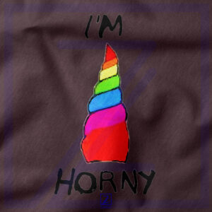 I am Horny closeup Sweatshirt - Funny Unicorn Horn