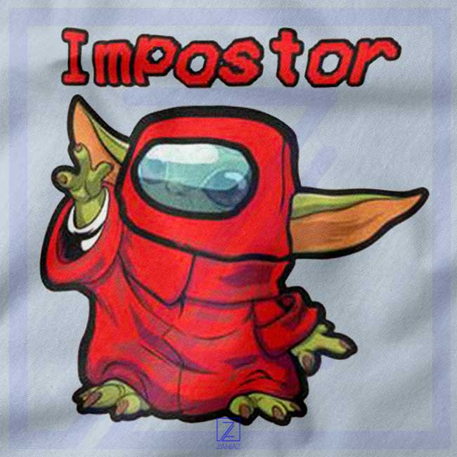 Impostor Baby Yoda The Mandalorian closeup Tshirt - Among Us
