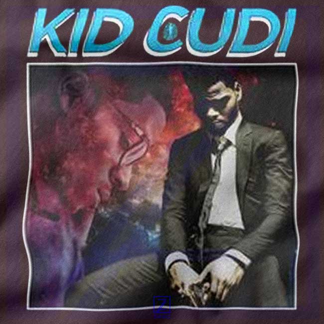 Kid Cudi Black Rap closeup Tshirt - Best 90's Hip Hop