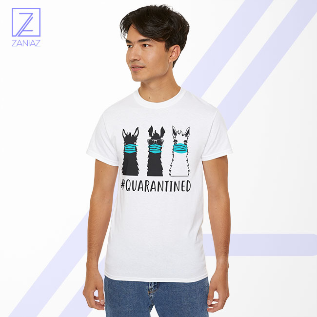 Llama Face Mask Tshirt - Best Quarantine