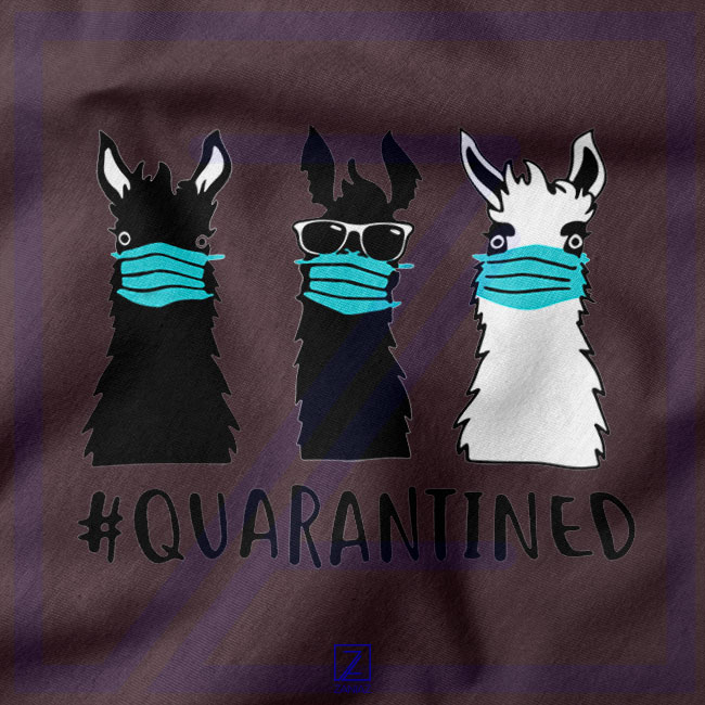 Llama Face Mask closeup Tshirt - Best Quarantine