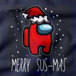 Merry Sus Mas closeup Hoodie - Best Cute Among Us