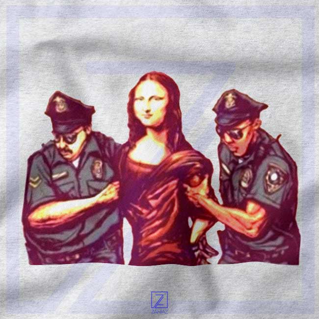 Mona Lisa Police closeup Sweatshirt - Buy Funny Painting