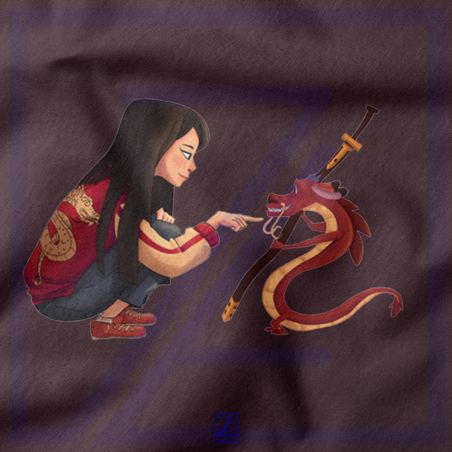 Mulan and Mushu closeup Hoodie - 2020 Film