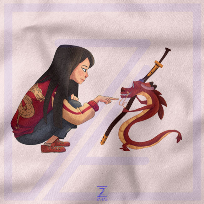 Mulan and Mushu closeup Sweatshirt - 2020 Film