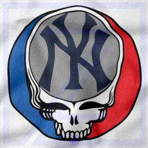 NY Yankees Grateful Dead closeup Hoodie - Baseball Team