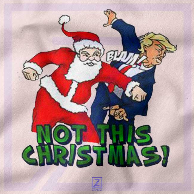 Not This Christmas Trump closeup Sweatshirt - Buy Political