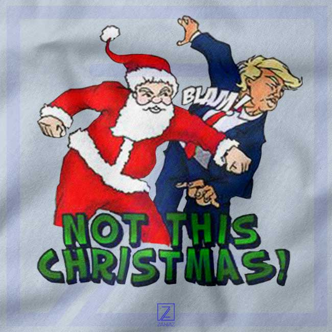 Not This Christmas Trump closeup Tank Top - Political