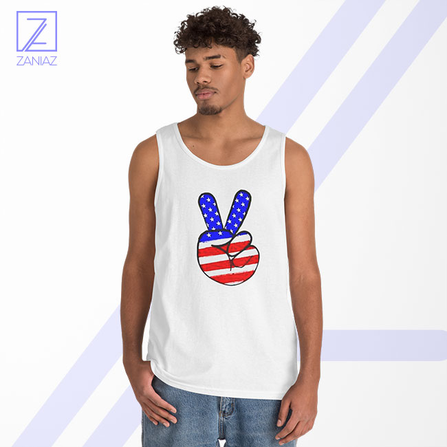 Peace Sign Tank Top - Buy American Flag Patriotic