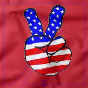 Peace Sign closeup Sweatshirt - Buy American Flag Patriotic