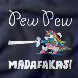 PewPewPew Unicorn Madafakas closeup Tank Top  - Funny Unicorn