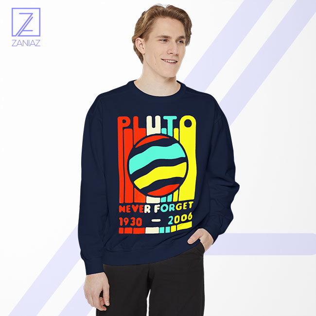 Pluto Never Forget Sweatshirt - Vintage Space