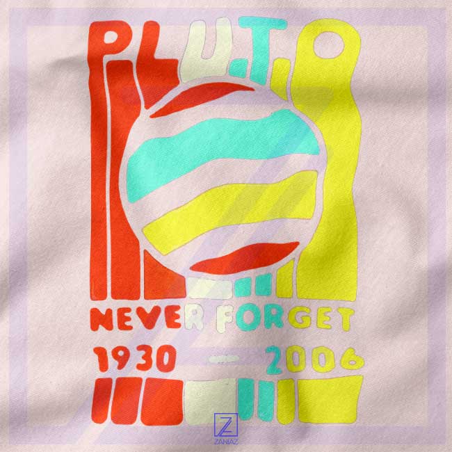 Pluto Never Forget closeup Hoodie - Vintage Space