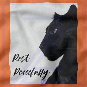 Rest Peacefully Black Panther closeup Tshirt - Marvel Superhero