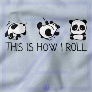 Roll Panda Animal closeup Tshirt - Buy Cute Bear