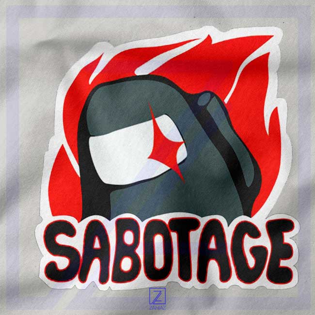 Sabotage Among Us closeup Sweatshirt - Video Game