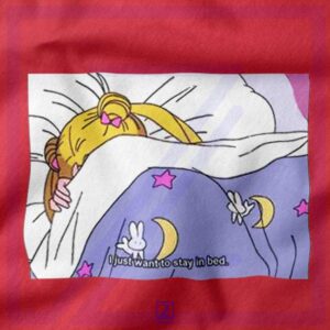 Sailor Moon Anime Stay In Bed closeup Tshirt - Manga Series