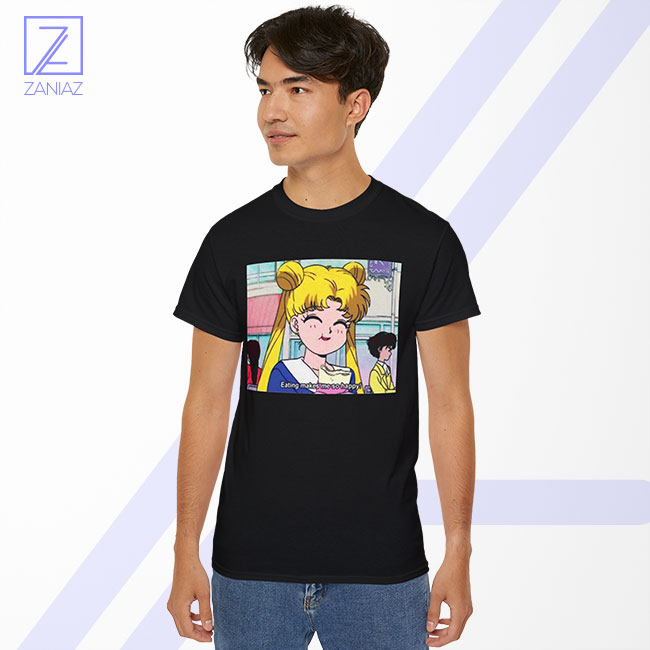 Sailor Moon Eating So Happy Best Tshirt - Feminist