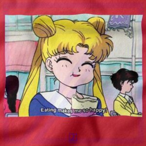 Sailor Moon Eating So Happy Best closeup Tank Top - Feminism