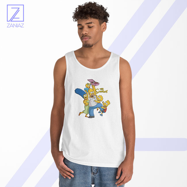 Simpson Family Loves Donuts Tank Top - Animation