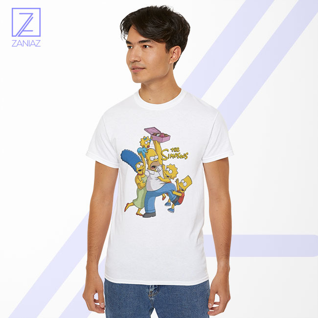Simpson Family Loves Donuts Tshirt - Animation