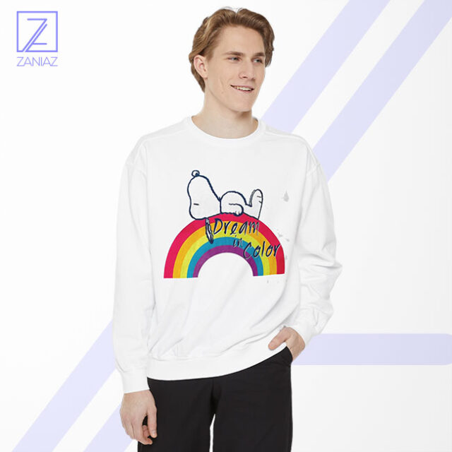 Snoopy Dream Rainbow Sweatshirt