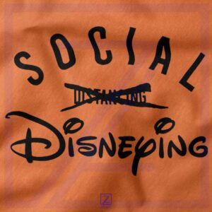 Social Disneying closeup Tshirt - Funny Social Distancing
