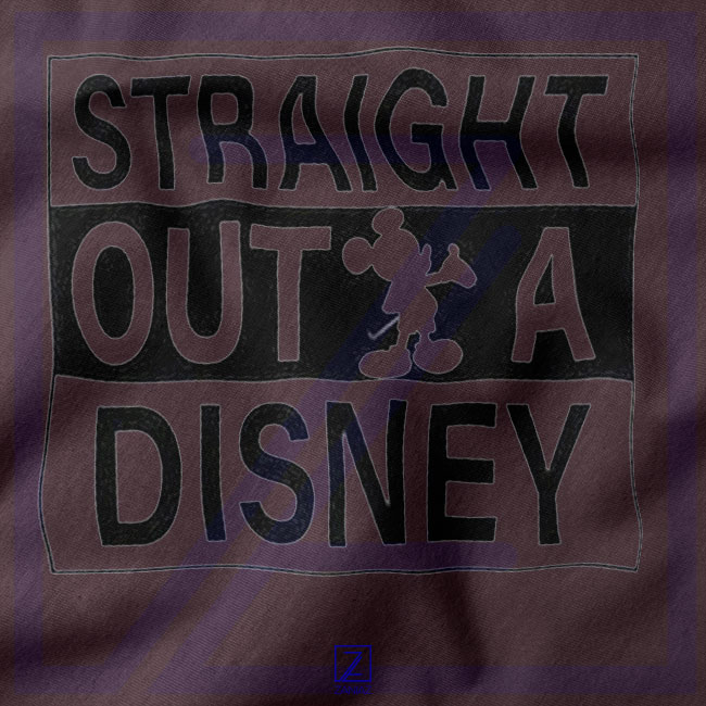 Straight Outta Disney closeup Tshirt - Buy Mickey Mouse