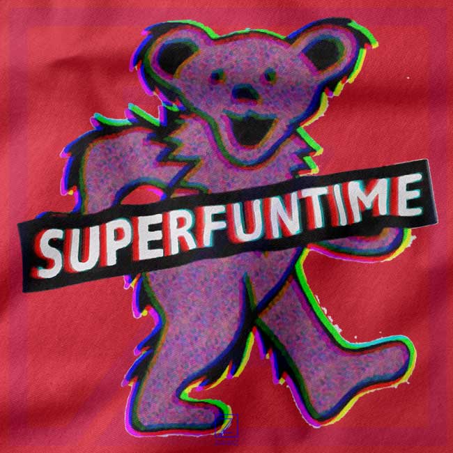 Teddy Bear LSD MDMA closeup Sweatshirt - Psychedelic