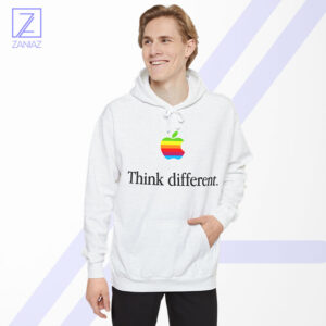 Think Different Apple Slogan Hoodie - Funny Brand