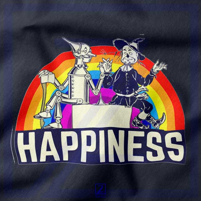 Tinman and Scarecrow closeup Tshirt - Happiness Rainbow