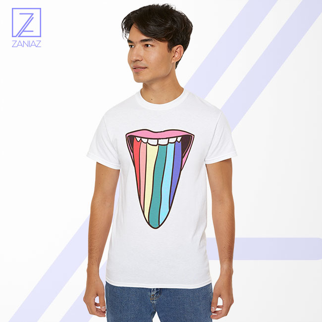 Tongue Rainbow Cute Tshirt - Buy Pride Flag
