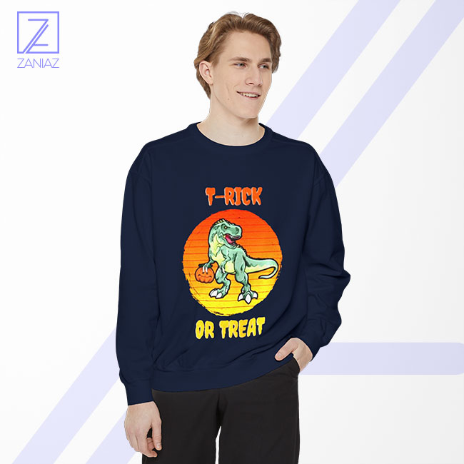 Trick or Treat Trex Sweatshirt - Halloween Dinosaur