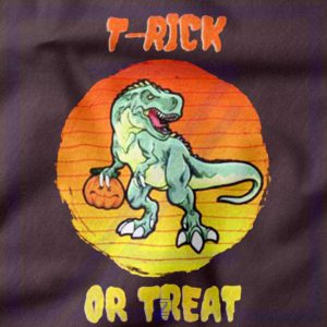 Trick or Treat Trex closeup Sweatshirt - Halloween Dinosaur