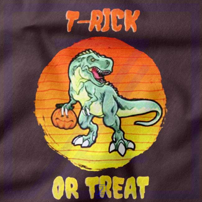 Trick or Treat Trex closeup Sweatshirt - Halloween Dinosaur