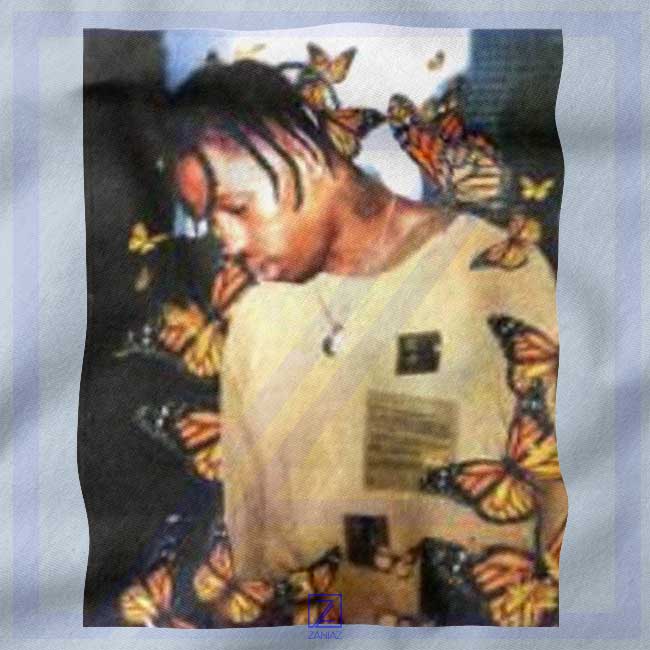 Vintage Travis Scott closeup Tshirt - Print Astroworld