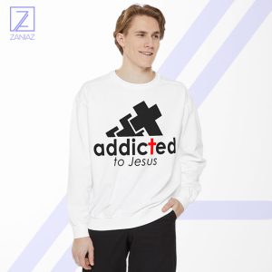 Addicted To Jesus Sweatshirt - Adidas Parody Christmas