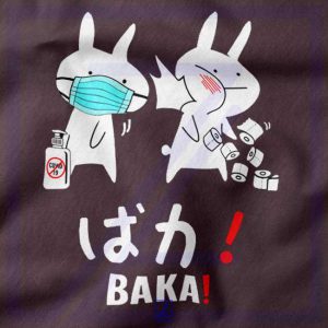 Baka Rabbits closeup Tshirt - Funny Japanese Anime